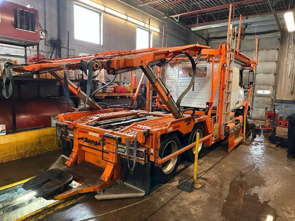Heavy-duty truck parked for service at D&A Mechanics