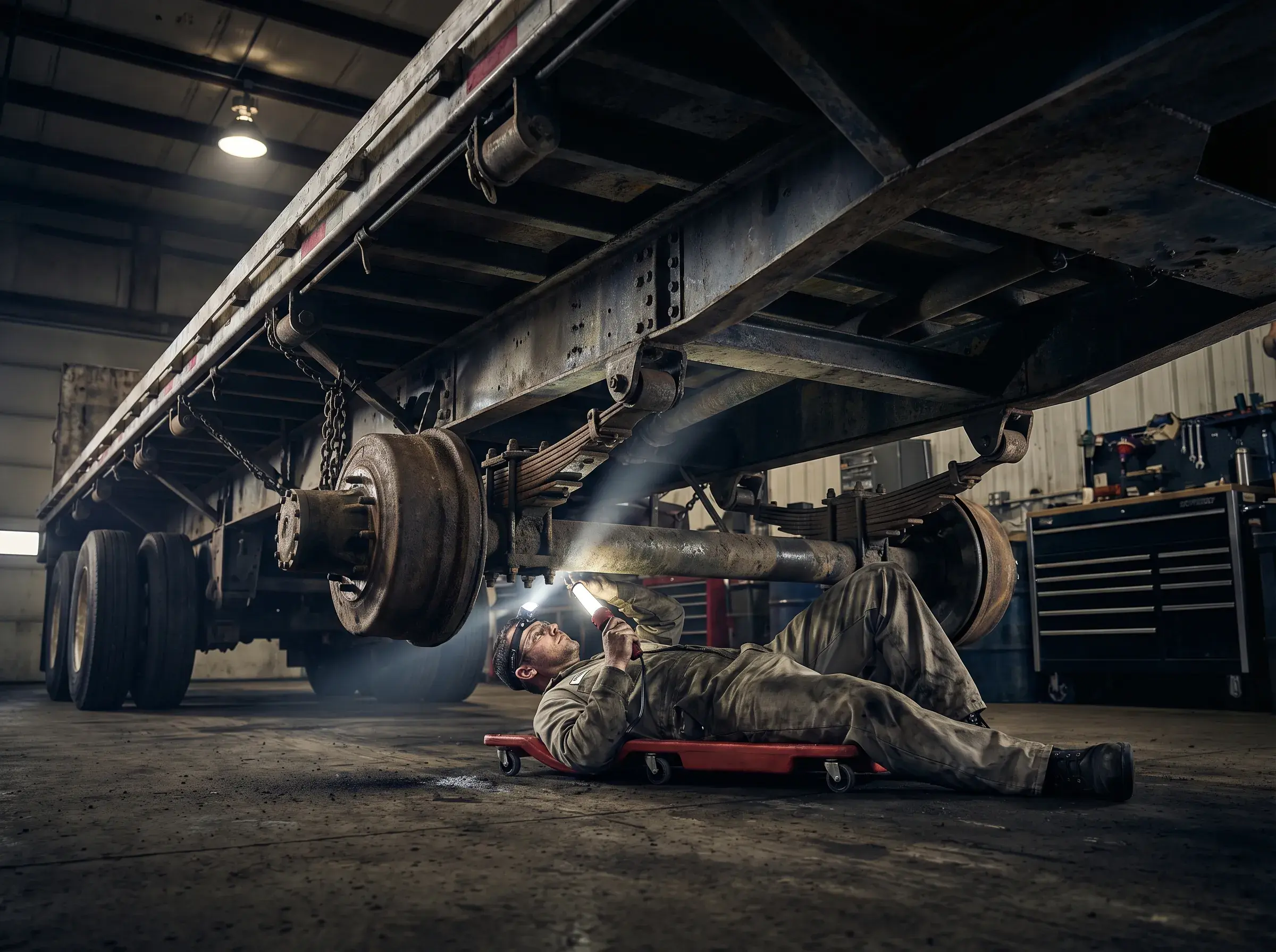 Trailer undercarriage inspection and repair at D&A Mechanics